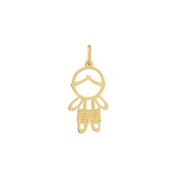 Pingente De Ouro 18k Menino Com 10mm - 101144 - FÁBRICA DO OURO - ATACADO