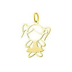 Pingente De Ouro 18k Menina Com 15mm - 101145 - FÁBRICA DO OURO - ATACADO