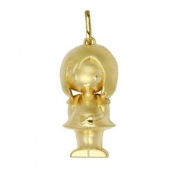 Pingente De Ouro 18k Menina - 101304 - FÁBRICA DO OURO - ATACADO