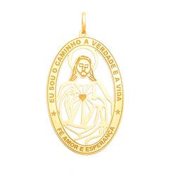Pingente De Ouro 18k Jesus Cristo De 34mm - 101556 - FÁBRICA DO OURO - ATACADO