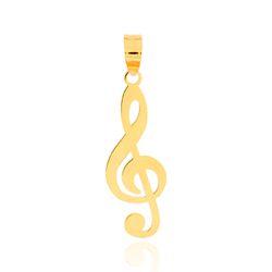 Pingente De Ouro 18k Clave De Sol - 101569 - Fábrica do Ouro