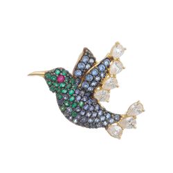 Pingente De Ouro 18k Beija-flor Voando - 101698 - FÁBRICA DO OURO - ATACADO