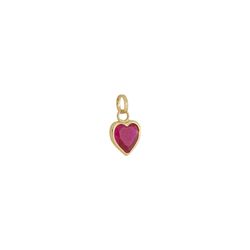 Pingente Ponto De Luz De Ouro 18k Coração Vermelho... - Fábrica do Ouro ®️