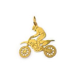 Pingente De Ouro 18k Motocross - 101936 - Fábrica do Ouro ®️