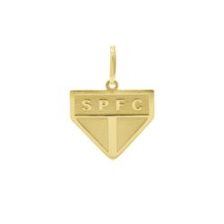 Pingente De Ouro 18k Time São Paulo Pequeno - 1019... - FÁBRICA DO OURO - ATACADO