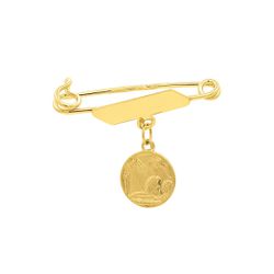 Alfinete de Ouro 18k com Lembrança de batismo - 10... - Fábrica do Ouro ®️