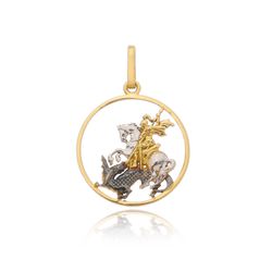 Pingente De Ouro 18k Medalha De São Jorge 1,5cm - ... - FÁBRICA DO OURO - ATACADO