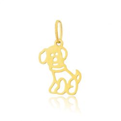 Pingente De Ouro 18k Cachorrinho Sentado - 103070 - Fábrica do Ouro ®️