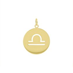 Pingente De Ouro 18k Signo Libra - 103113 - Fábrica do Ouro ®️