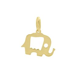 Pingente De Ouro 18k Elefante Vazado - 103130 - Fábrica do Ouro ®️