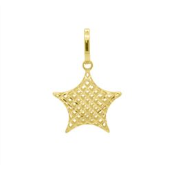 Pingente De Ouro 18k Estrela Diamantada M - 10329 - Fábrica do Ouro