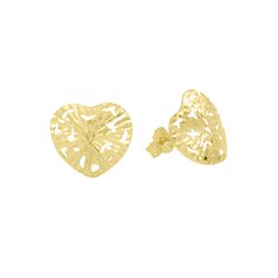 Brinco De Ouro 18k Coração Estelar - 103299 - Fábrica do Ouro ®