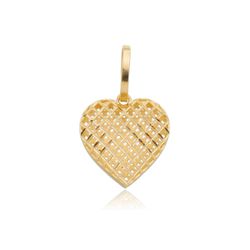 Pingente De Ouro 18k Coração Diamantada G - 103300... - Fábrica do Ouro