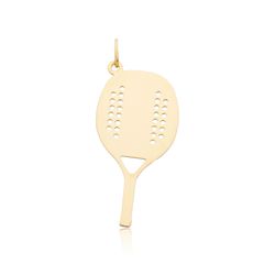 Pingente de Ouro 18k Raquete Beach Tennis - 103530 - Fábrica do Ouro
