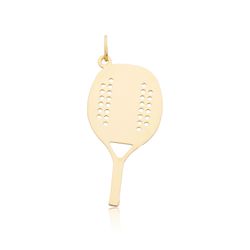 Pingente de Ouro Branco 18k Raquete Beach Tennis -... - Fábrica do Ouro ®