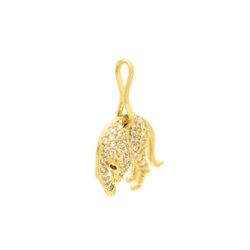 Pingente De Ouro 18k Pantera Com Zircônia Pequena ... - FÁBRICA DO OURO - ATACADO