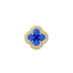 Pingente De Ouro 18k Trevo Azul Com Zircônias - 10... - FÁBRICA DO OURO - ATACADO