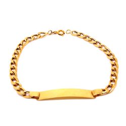 Pulseira De Ouro 18k Groumet De 5mm Com 18cm e Cha... - Fábrica do Ouro