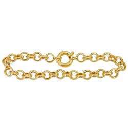 Pulseira De Ouro 18k Português De 6,8mm Com 18cm -... - Fábrica do Ouro