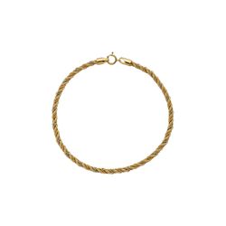 Pulseira De Ouro 18k Corda Tricolor De 3mm Com 17c... - FÁBRICA DO OURO - ATACADO