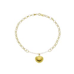 Pulseira De Ouro 18k Elo português Coração De 2mm ... - Fábrica do Ouro