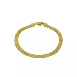 Pulseira De Ouro 18k Bismarck De 10mm Com 19cm - 1... - Fábrica do Ouro