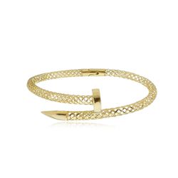 Pulseira De Ouro 18k Prego Detalhada - 103794 - Fábrica do Ouro ®️