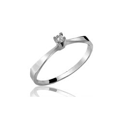 Anel De Ouro Branco 18k Solitário Lady Com Zircôni... - Fábrica do Ouro ®️