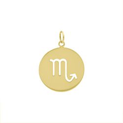 Pingente De Ouro 18k Signo Escorpião - 103114 - Fábrica do Ouro ®️