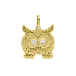 Pingente De Ouro 18k Coruja - 103121 - Fábrica do Ouro ®️
