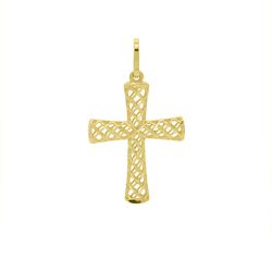 Pingente De Ouro 18k Cruz Diamantada - 103162 - Fábrica do Ouro ®️