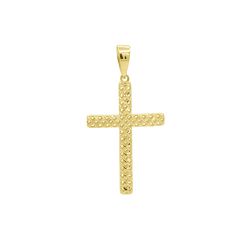 Pingente De Ouro 18k Cruz Diamantada M - 103294 - Fábrica do Ouro ®️