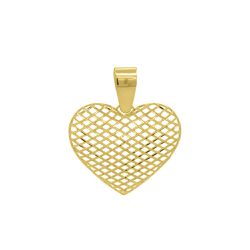 Pingente De Ouro 18k Coração G - 103362 - Fábrica do Ouro ®️