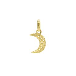 Pingente De Ouro 18k Lua Diamantada P - 103306 - Fábrica do Ouro ®️