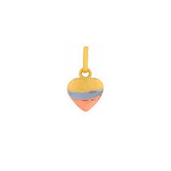 Pingente De Ouro 18k Coração Tricolor - 102783 - Fábrica do Ouro ®️
