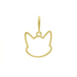Pingente De Ouro 18k Face Gatinho Vazado - 103134 - FÁBRICA DO OURO - ATACADO