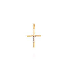 Pingente De Ouro 18k Crucifixo Com 21mm - 101116 - Fábrica do Ouro ®️