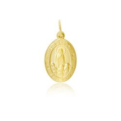 Pingente De Ouro 18k Medalha De Nossa Senhora De F... - Fábrica do Ouro ®️