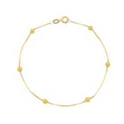 Pulseira De Ouro 18k Veneziana e Bolinhas De 3mm C... - Fábrica do Ouro ®️