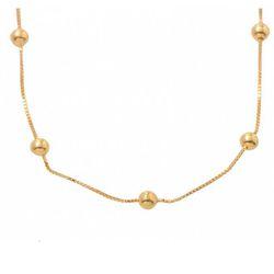 Corrente De Ouro 18k Veneziana Com Bolinhas De 3,0... - Fábrica do Ouro ®️