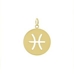 Pingente De Ouro 18k Signo Peixes - 103111 - Fábrica do Ouro ®️