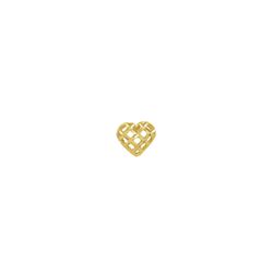 Pingente De Ouro 18k Coração Xadrez - 103379 - Fábrica do Ouro ®️