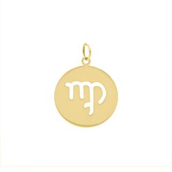 Pingente De Ouro 18k Signo Virgem - 103108 - Fábrica do Ouro ®️
