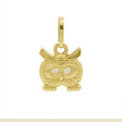 Pingente De Ouro 18k Coruja P - 103132 - Fábrica do Ouro ®️