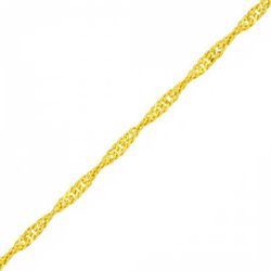 Pulseira De Ouro 18k Singapura De 1,1mm Com 17cm ... - Fábrica do Ouro ®️