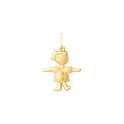 Pingente De Ouro 18k Menina De 11mm - 100937 - Fábrica do Ouro ®️