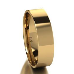  Aliança Individual De Ouro 18k Quadrada Com 5mm A... - Fábrica do Ouro ®️