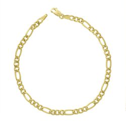 Pulseira De Ouro 18k Groumet 3x1 De 3,5mm Com 21cm... - Fábrica do Ouro ®️