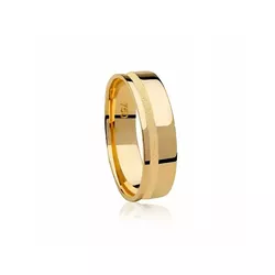 Aliança Individual de Casamento De Ouro 18k Golden... - Fábrica do Ouro