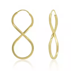 Brinco De Ouro 18k Argola Infinito - 101545 - FÁBRICA DO OURO - ATACADO